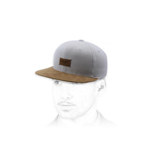 Snapback grau suede Reell Suede Cap light grey slub